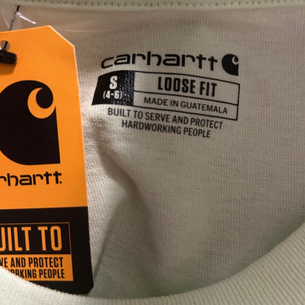 CARHARTT WOMENS LONG SLEEVE TEE XL GREEN - Picture 5 of 10